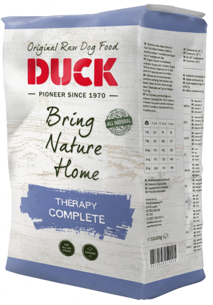 DUCK Frozen Dog Food- COMPLETE THERAPY