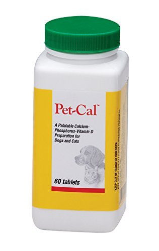 Pet Cal Calcium Tablets - 60 Tablets